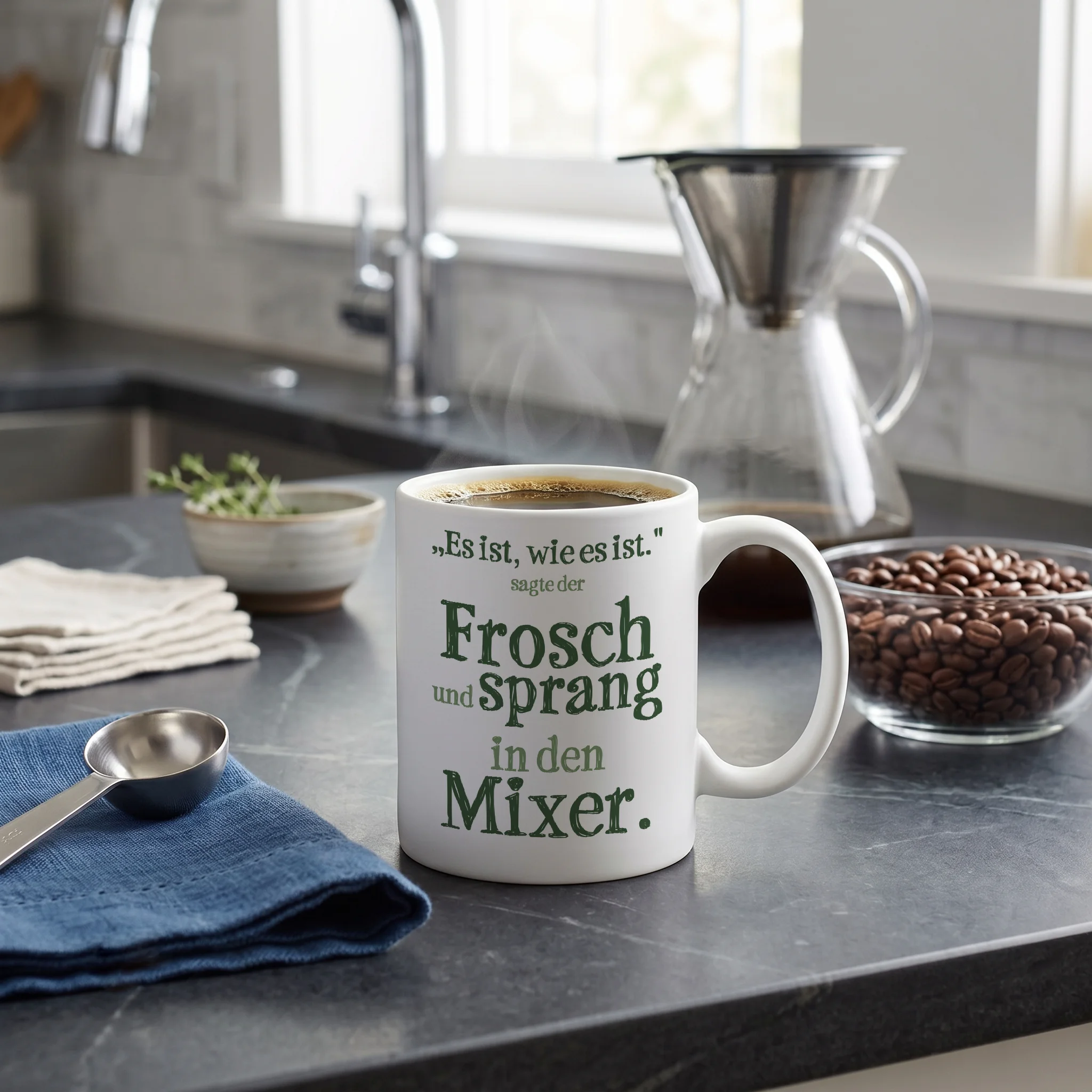 Es ist, wie es ist. sagte der Frosch und sprang in den Mixer Es ist, wie es ist. sagte der Frosch und sprang in den Mixer
