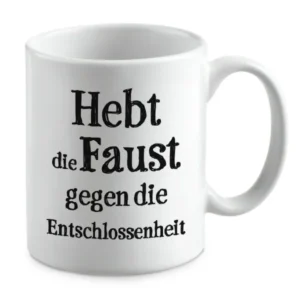 Hebt die Faust gegen die Entschlossenheit