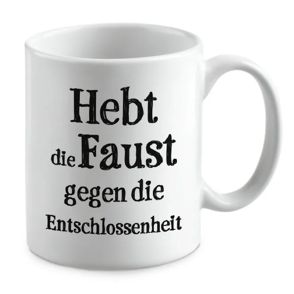 Hebt die Faust gegen die Entschlossenheit