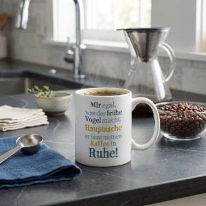 Mir egal, was der frühe Vogel macht. Hauptsache er lässt meinen Kaffee in Ruhe! Mir egal, was der frühe Vogel macht. Hauptsache er lässt meinen Kaffee in Ruhe!