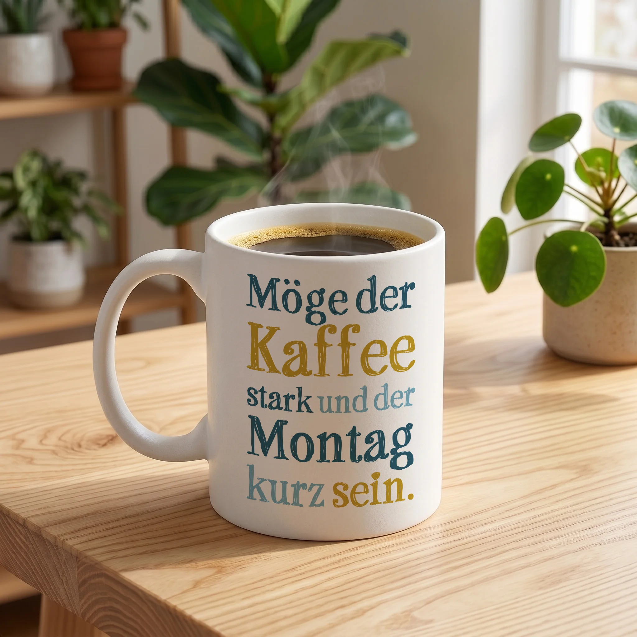 Möge der Kaffee stark und der Montag kurz sein.