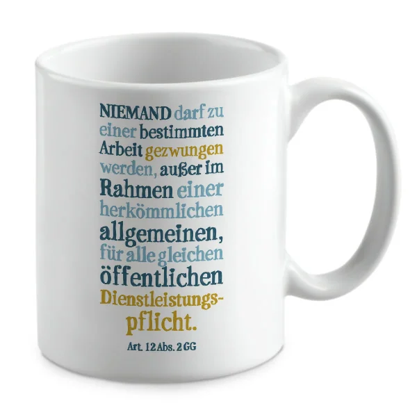 Niemand darf zu einer bestimmten Arbeit gezwungen werden