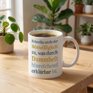Schreibe nicht der Böswilligkeit zu, was durch Dummheit hinr