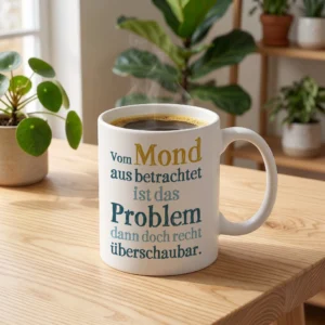 Vom Mond aus betrachtet ist das Problem dann doch recht überschaubar Vom Mond aus betrachtet ist das Problem dann doch recht überschaubar