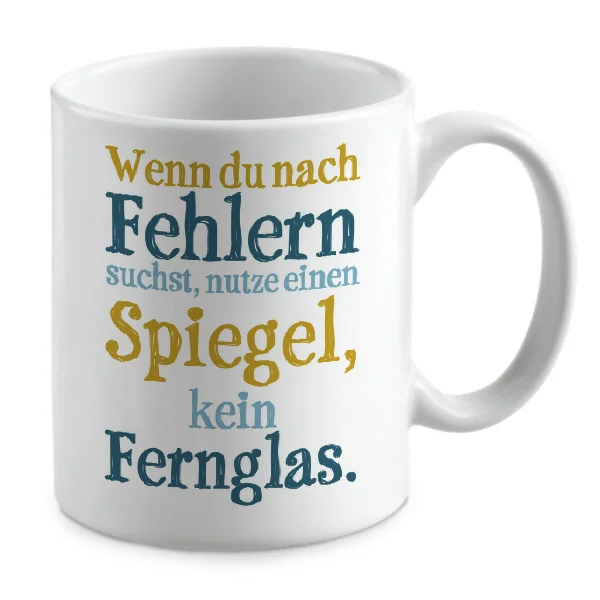 Wenn du nach Fehlern suchst, nutze einen Spiegel, kein Fernglas.